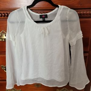 Girl's Dressy White Top